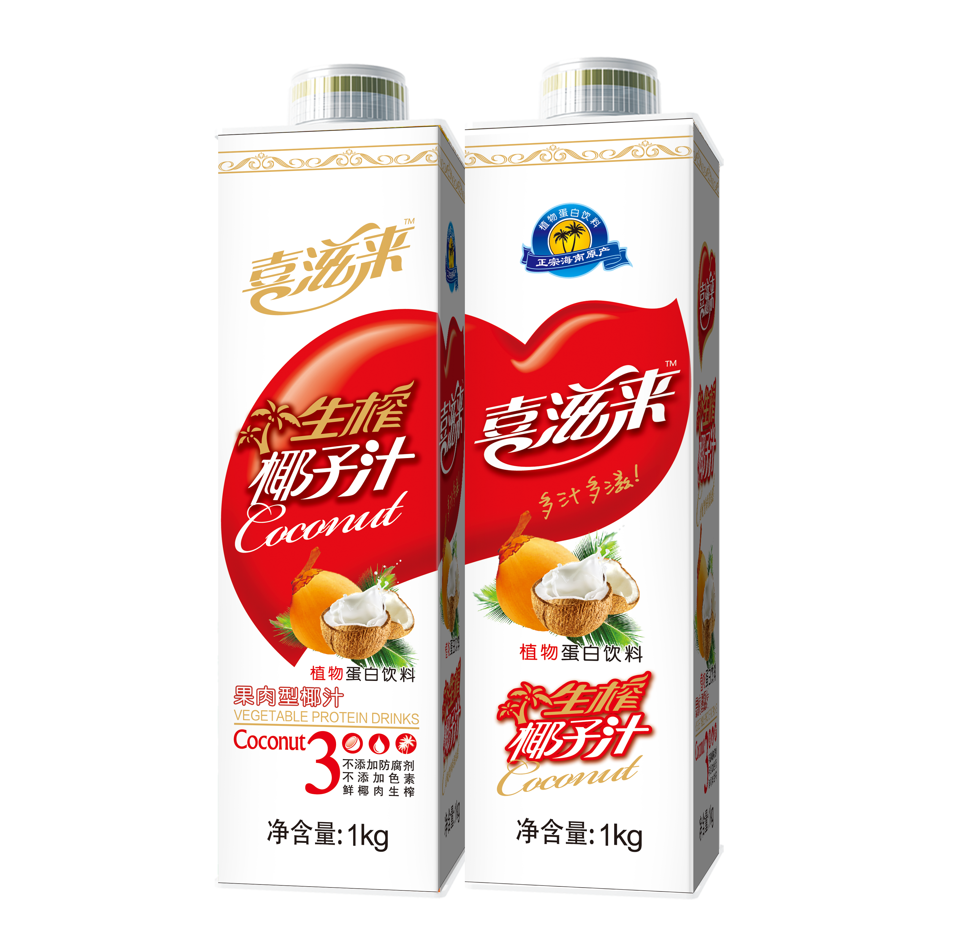 喜滋來喜慶方瓶椰汁1kg