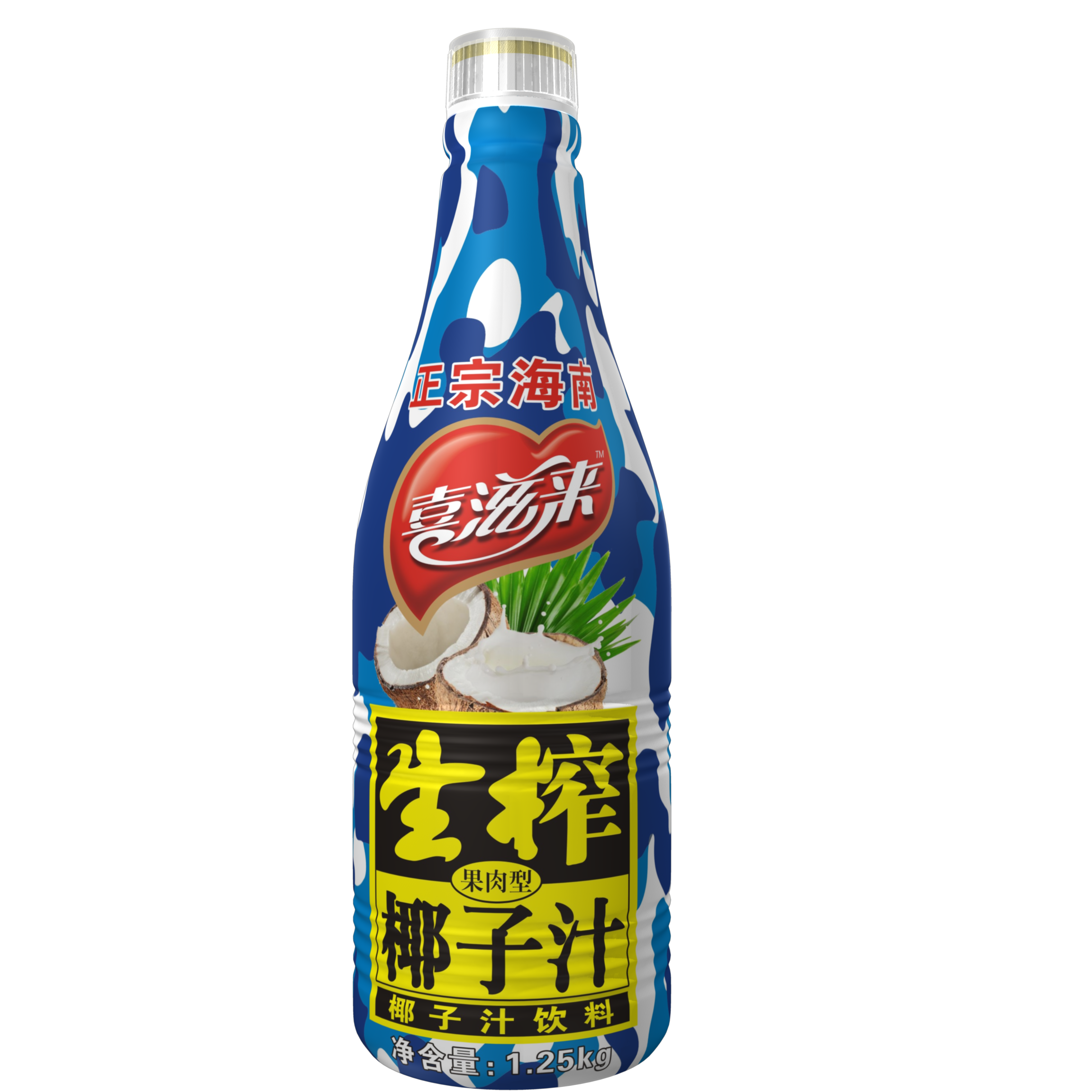 喜滋來迷彩膠瓶椰汁1.25kg